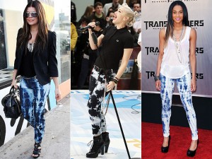 Tie Dye Faded Denim Jeans Tie Dye Faded Denim Jeans